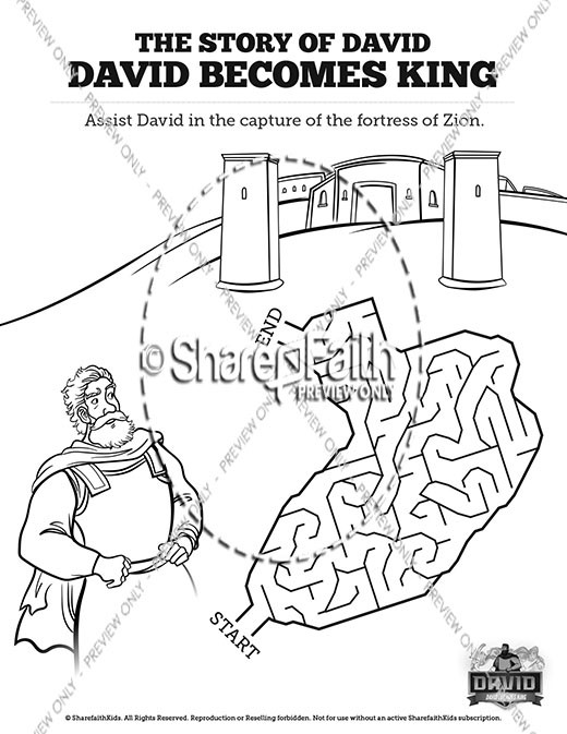 2 Samuel 5 David Becomes King Bible Mazes