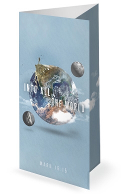 Into All The World Church Trifold Bulletin