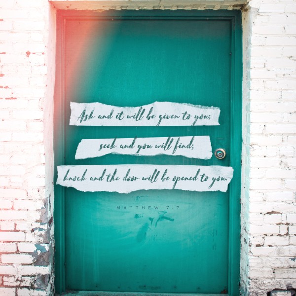 Ask Seek Knock Social Media Graphic
