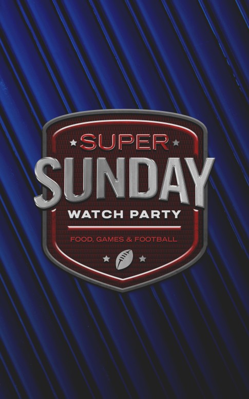Super Sunday Blue Church Bifold Bulletin