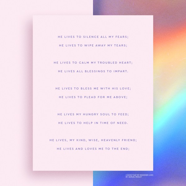 He Lives Hymn Social Media Graphic