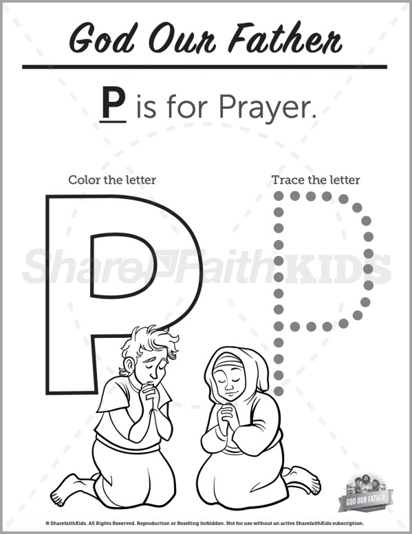 Matthew 6 God Our Father Preschool Letter Coloring