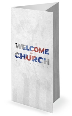 National Day Of Prayer Nation Church Trifold Bulletin