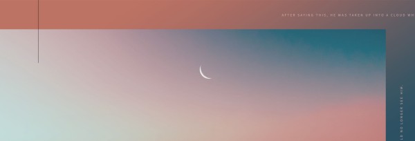 Jesus' Ascension Pink Blue Website Banner