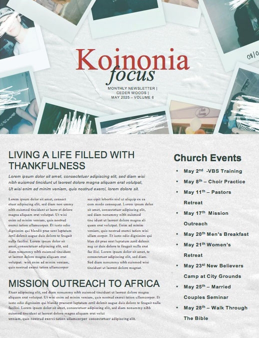 Canceled Church Newsletter