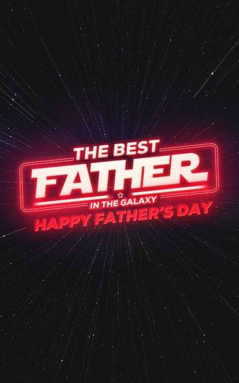 Father's Day Galaxy Church Bifold Bulletin