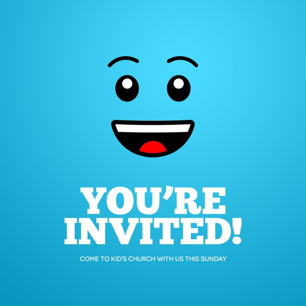 Kid's Church Blue Social Media Graphic