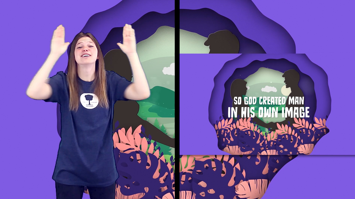 God Created Man Worship Video For Kids Hand Motions