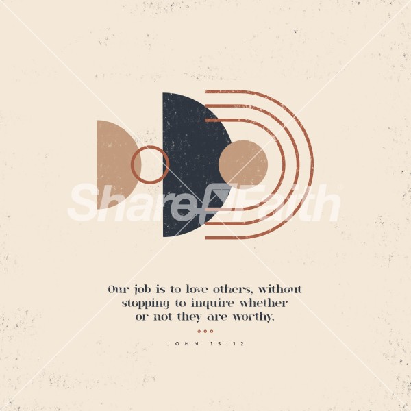 Love Others John 15:12 Social Graphics