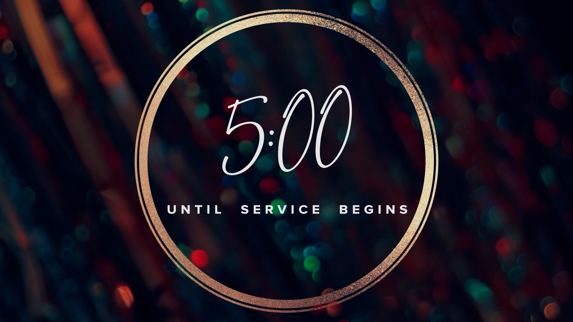 Holiday Christmas Bokeh Graphics 5min Countdown