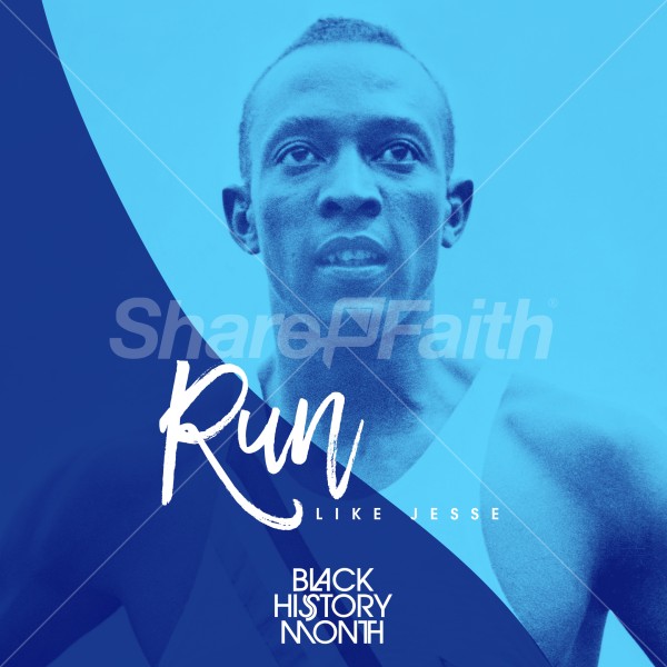 Run Like Jesse Black History Month Social Media Graphics
