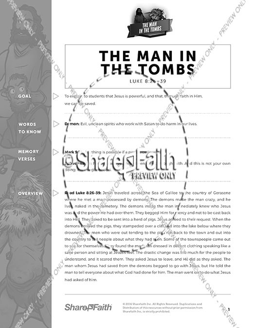Luke 8 The Man in the Tombs Curriculum
