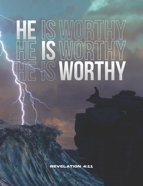 He is Worthy Church Flyer