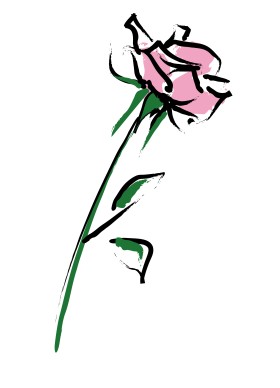 Stylized Pink Rose