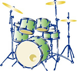 Green Complete Drum Set