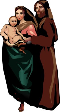 Mary And Joseph With Child