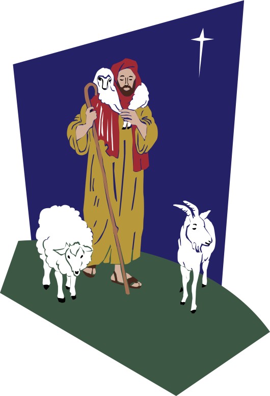 Shepherd and His flock at Night