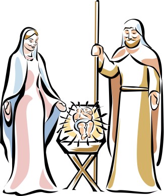 Holy Family by the Manger