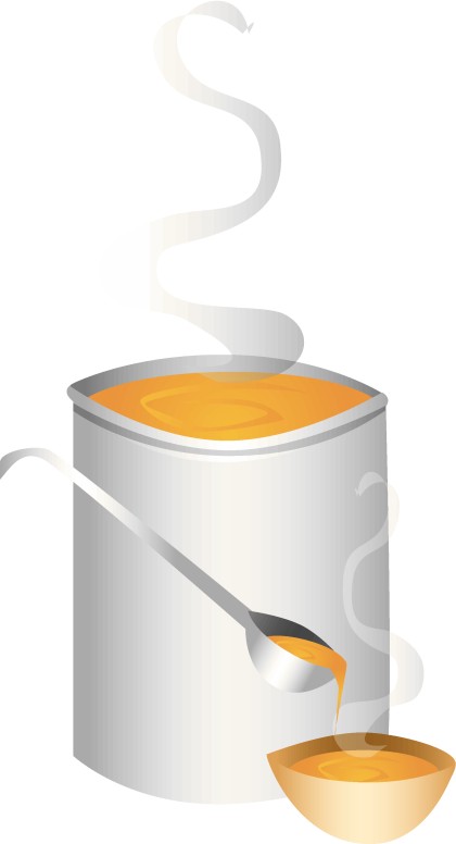 Soup Kitchen with Bowl and Ladle