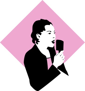 Retro Lady Announcer