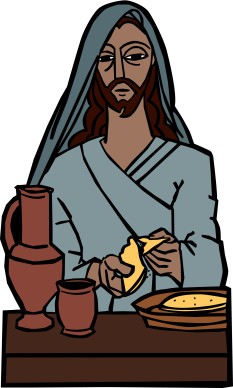 Jesus Breaks Bread at the Last Supper