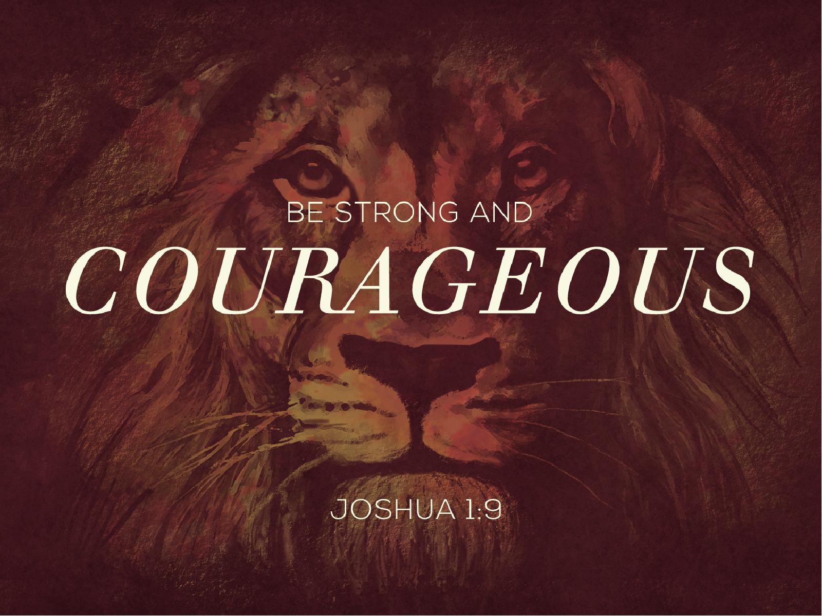 Be Strong and Courageous Church PowerPoint Template
