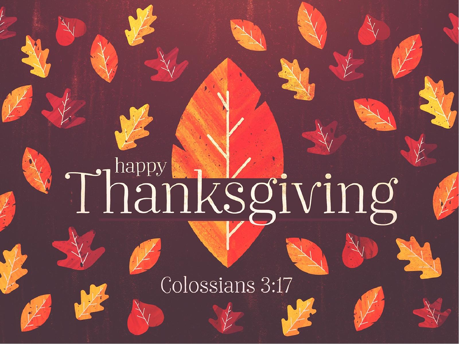Thanksgiving Leaves Church PowerPoint