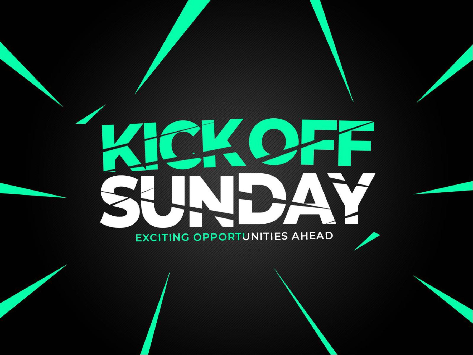 Kick Off Sunday Green Church PowerPoint