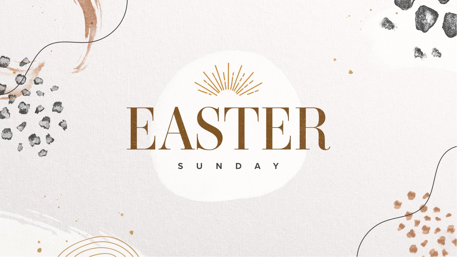 Easter Sunday Title Graphics Light Speckles