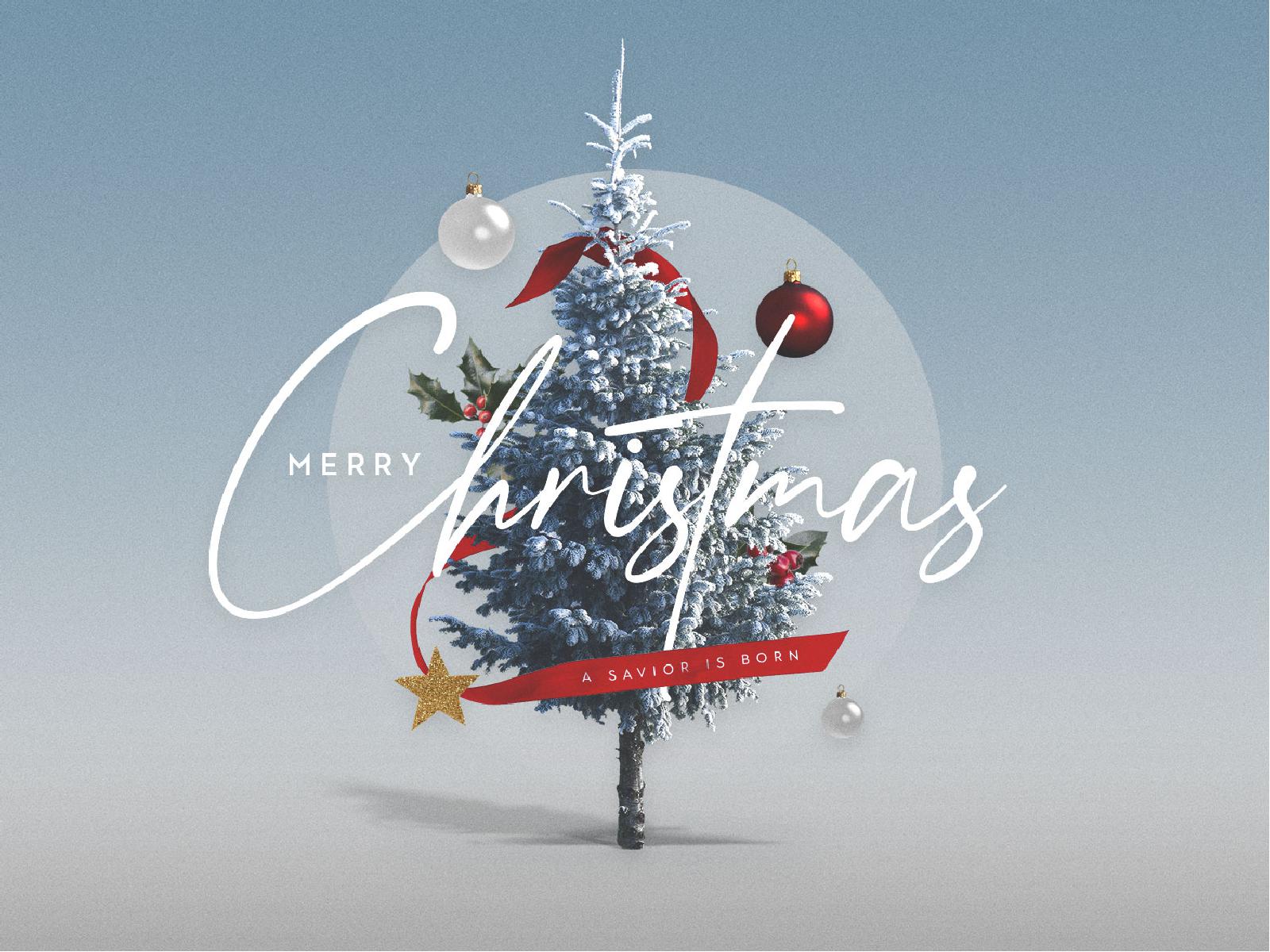 Merry Christmas White Christmas Church PowerPoint