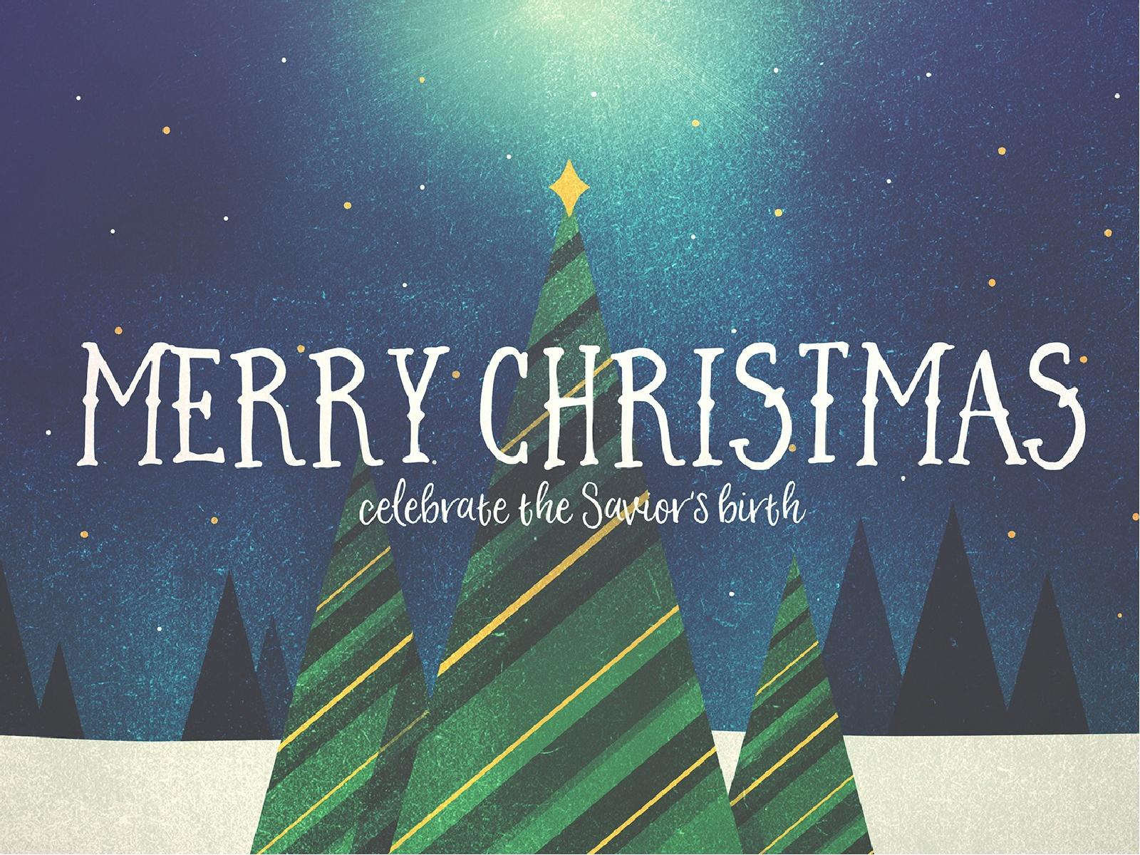 Merry Christmas Tree Church PowerPoint