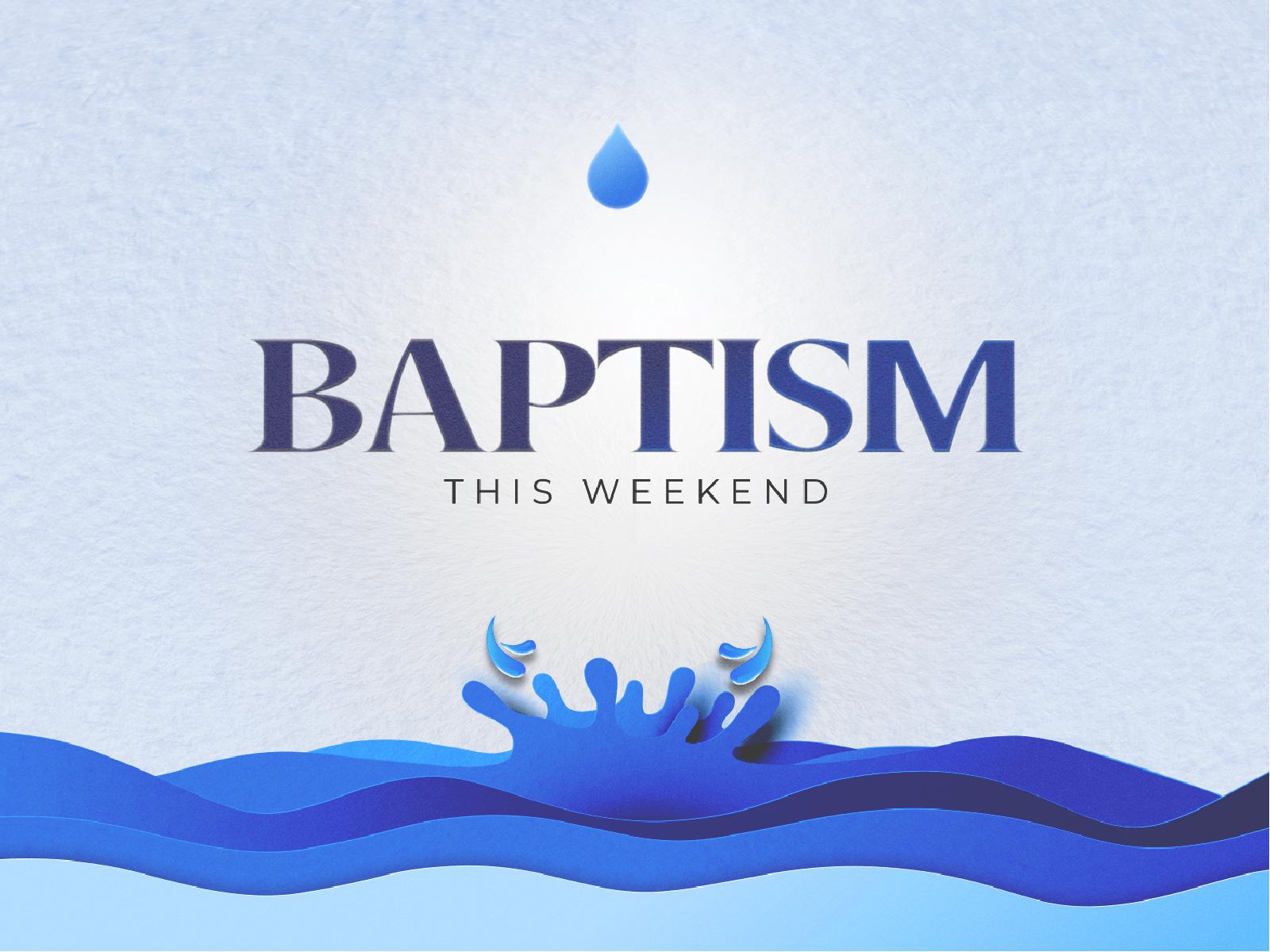 Baptism Sunday Blue Church PowerPoint