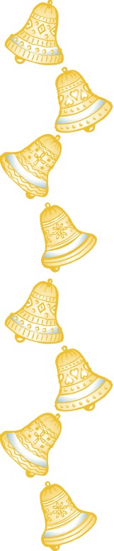 White Rimmed Christmas Bells