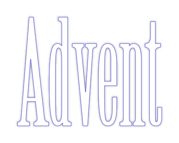 Blue Outline Simple Advent