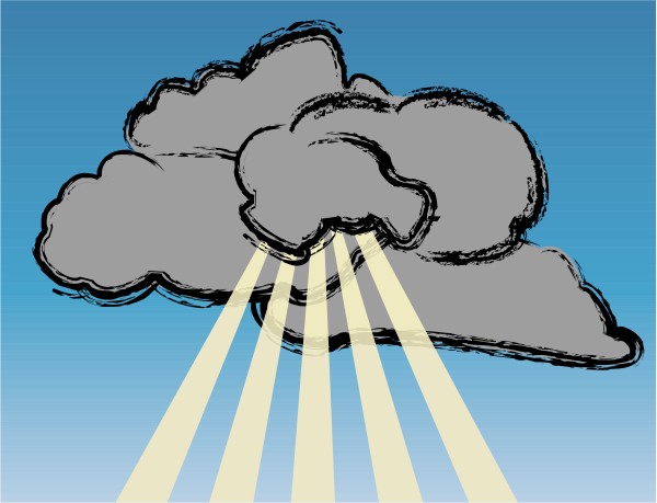 Holy Light Shining through Clouds