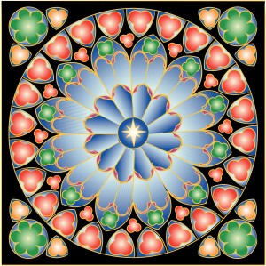 Rose Stained Glass Intricate