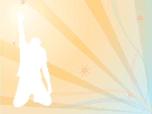 Praiser in White Silhouette and Pastels