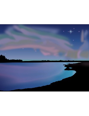 Northern Lights with Colorful Clouds