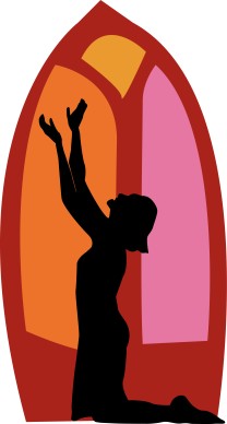 Praiser with Stained Glass
