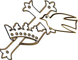 Cross in a Crown with Dove