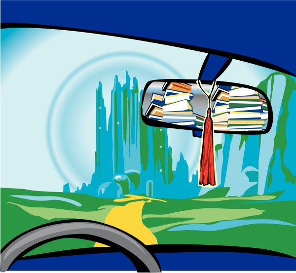 Graduation Tassle on Rearview Mirror