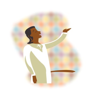 African American Choir Singer