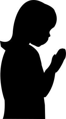 Girl Silhouette Praying