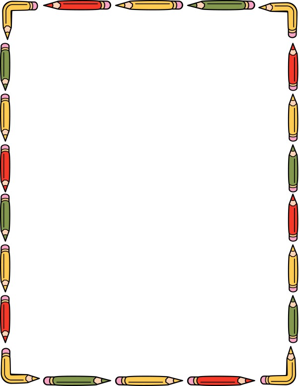 School Pencil Border