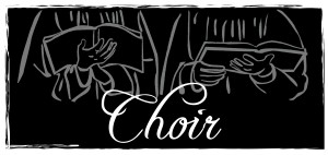Black and White Choir Hands Clipart