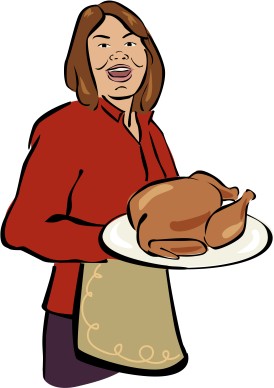 Detailed Woman with Turkey
