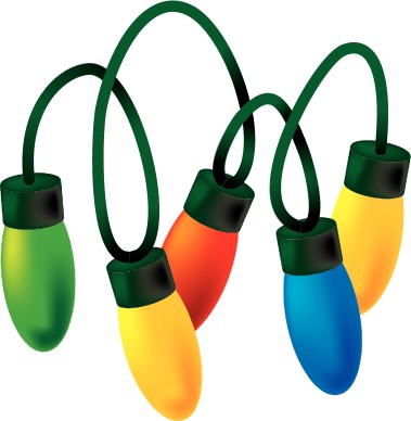 Modern Christmas Lights Clipart