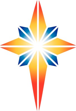 Red and Blue Star of Bethlehem