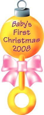 Baby Girls First Chrismas Ornament