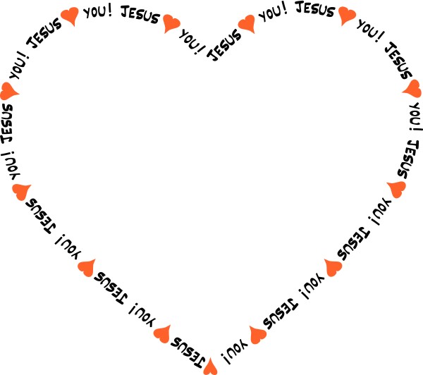 Jesus Loves You Heart Border